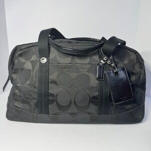 Coach Signature Kyra Black Weekender Travel Duffle Bag #M1169-F77286 Dec. 2011